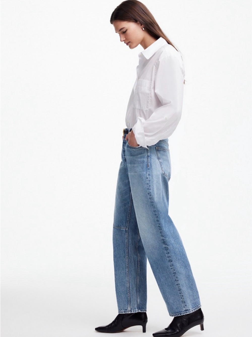 Madewell Darted Barrel leg jeans NWT